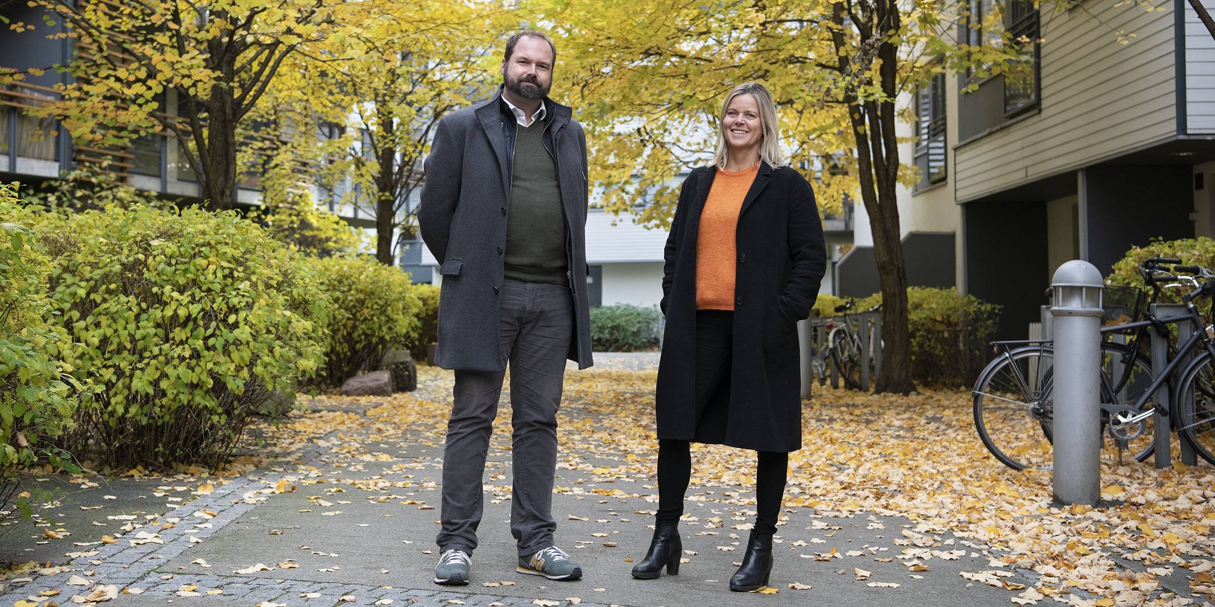 Anders G. Kjøstvedt og Evy Jøsok er forskere ved OsloMet. Foto: Sonja Balci