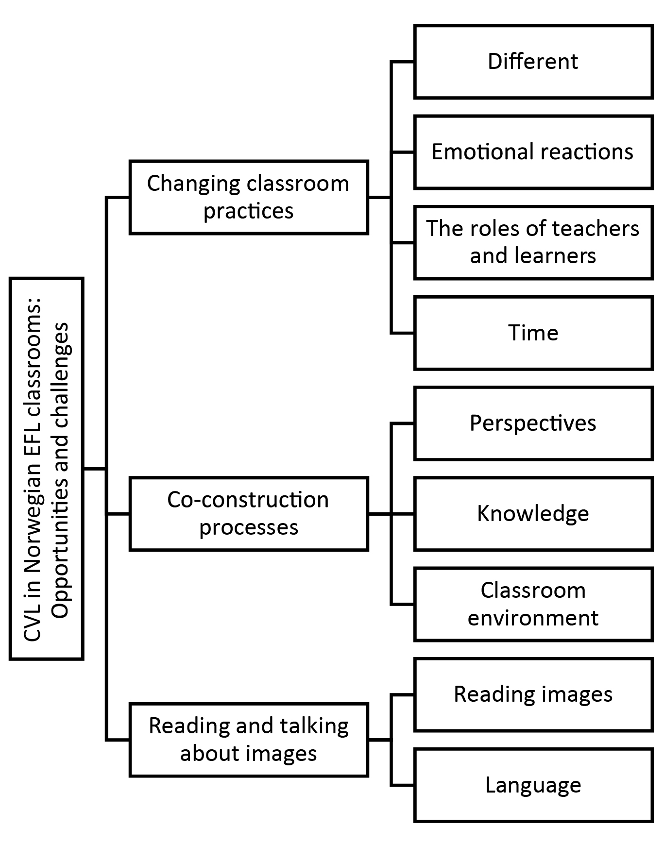 Figure 1. Overview of themes and (collated) codes.