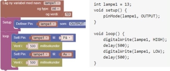 Blokkbasert vs. tekstbasert kode. Foto: Anders Mørch/UiO