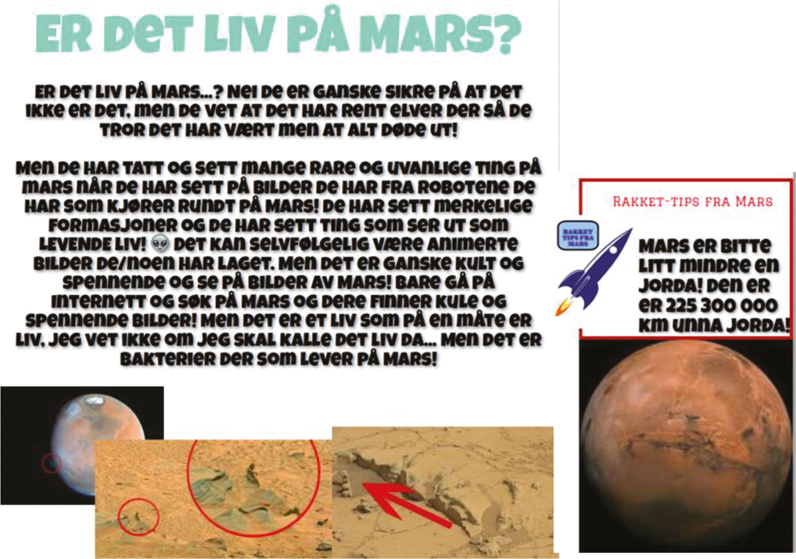 Figure 3. Excerpts (pp. 3–4) from Martin’s book about Mars.