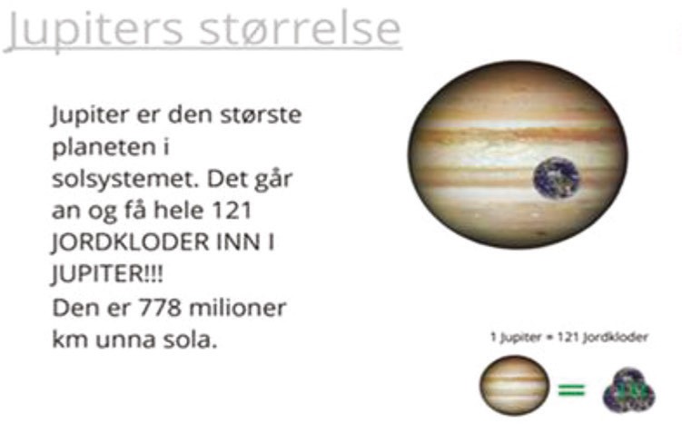 Figure 9. Jupiter’s size.