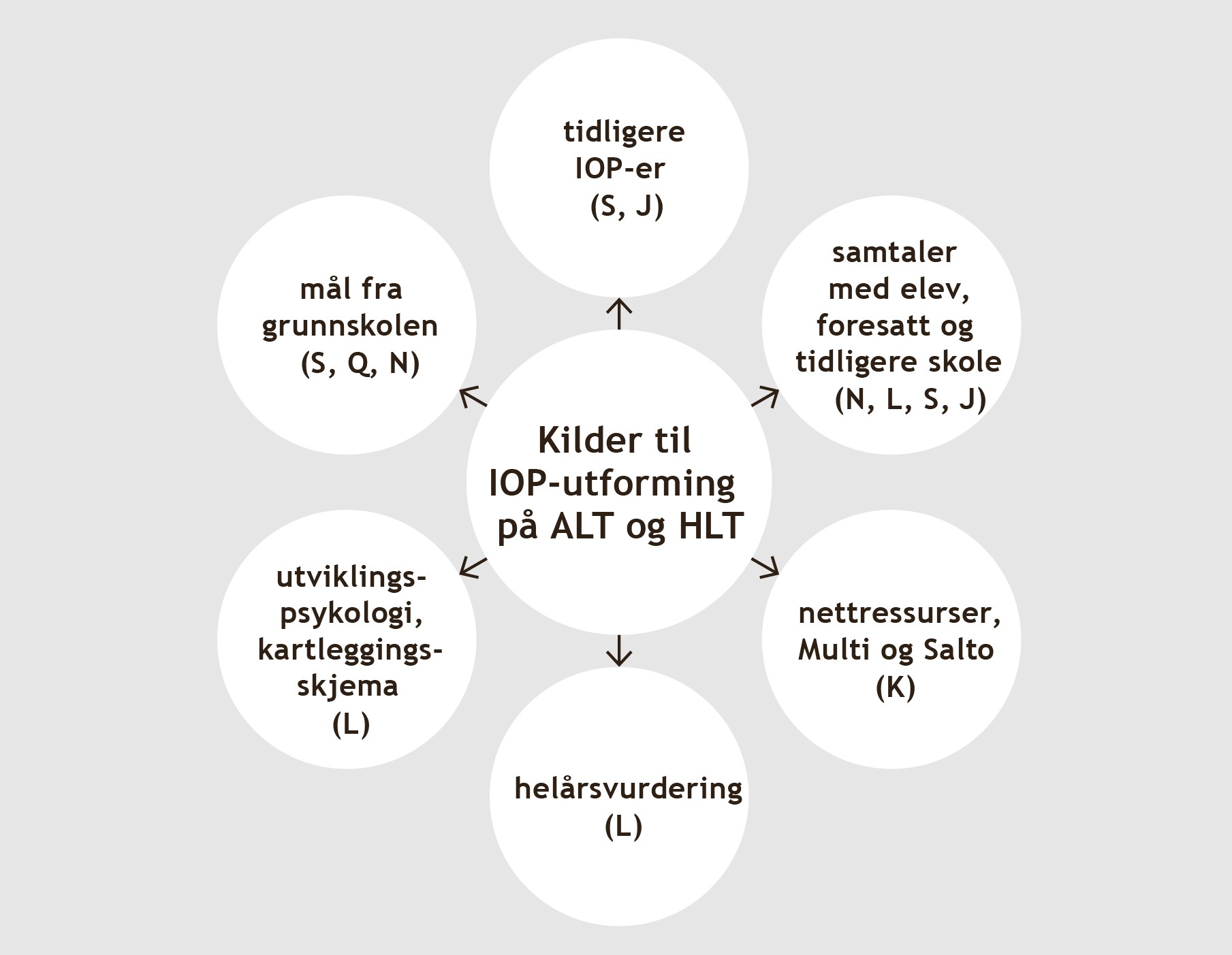 FIGUR 1 Kilder til IOP-utforming på ALT og HLT